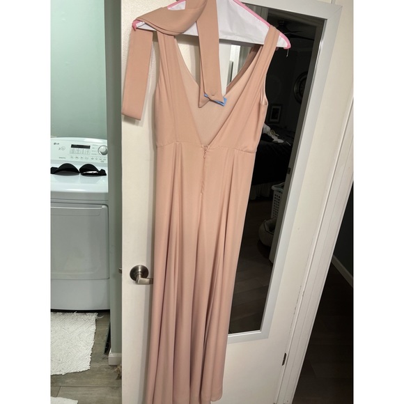 Show Me Your Mumu Jenn Maxi Bridesmaid Dress in Dusty Blush Crisp - Picture 5 of 7